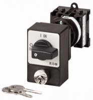 50978 Переключатель включения/выключения, 3-полюсн., 20 A, Цилиндрическая замочная вставка SVA, Передняя панель 0-1, 90 °, с фиксацией, Промежуточный монтаж, P (T0-2-1/Z/SVA(A))