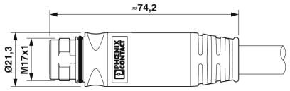 Phoenix contact 1624784 K-17-M17 M9/010-E01/M17 F8 Штекерный разъем, пластиковая заливка с обеих сторон