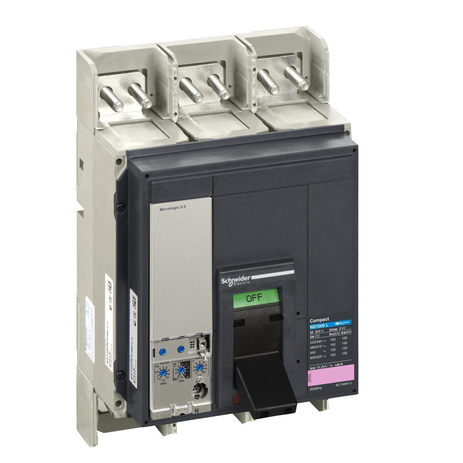 33466 Schneider Electric Автоматический выключатель NS800N MICR.2.0 50кА 3P 800А