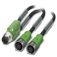 Phoenix contact 1502086 SAC-4P-M12Y/2X 3,0-PUR/M12FSVP Кабель для датчика / исполнительного элемента