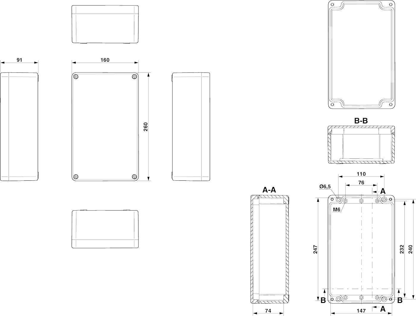Phoenix contact 899351 E PE A 160X260X91 Клеммная коробка