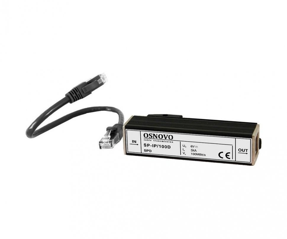 OSNOVO SP-IP/100D устройство грозозащиты для локальной вычислительной сети (скорость до 100 Мб/с)