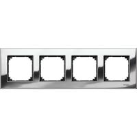 Schneider Electric MTN403439 MERTEN M-Elegance РАМКА металлическая 4 поста, ХРОМ, SM