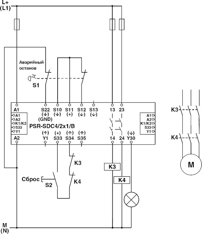 Phoenix contact 2981486 PSR-SCP- 24DC/SDC4/2X1/B Реле безопасности