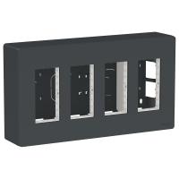 Schneider Electric NU124454 UNICA SYSTEM+ БЛОК открытой установки 4х2 антрацит