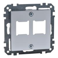 Schneider Electric MTN291260 MERTEN ЦЕНТР.ПЛАТА д/розетки RJ11/RJ45,2поста, АЛЮМИНИЙ, QF SM