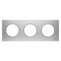 ABB 2CLA867300A4001 Рамка 3-постовая, серия SKY Moon, цвет нержавеющая сталь