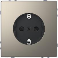 Schneider Electric MTN2400-6050 MERTEN D-Life РОЗЕТКА 16А, с з/к и шт, винт. зажим., НИКЕЛЬ