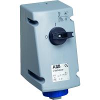 ABB 2CMA167823R1000 Розетка с выключателем и механической блокировкой 216MVS4W, 16A, 2P+E, IP67, 4ч