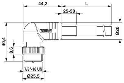 Phoenix contact 1416555 SAC-3P-MINMR/ 2,0-547/MINFR Силовой кабель