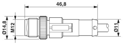 Phoenix contact 1425113 SAC-3P-MS/20,0-547/FS SCO BK Кабель для датчика / исполнительного элемента
