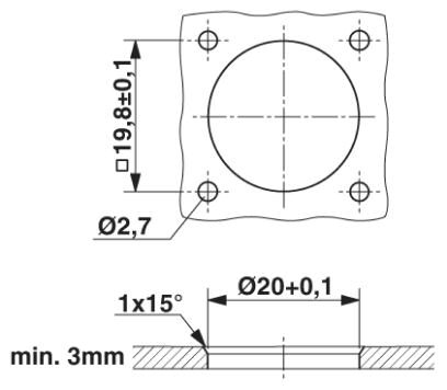 Phoenix contact 1614216 RC-07P1N12WQ00 Аппаратн. соединитель, передняя стенка