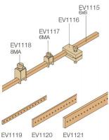 ABB EV1121 Шина 50x5 Ш=2000мм с отверстиями М6(2шт)