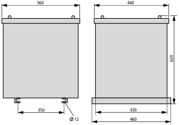 200755 Оболочка для трансформатора, IP23, ГхВхШ = 390x620x440 мм (+IP23/34)