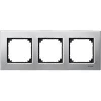Schneider Electric MTN403360 MERTEN M-Elegance РАМКА металлическая 3 поста, ПЛАТИНА-СЕРЕБРО, SM