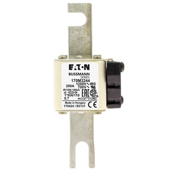 170M3244 Быстрый предохранитель 200A 1250V 1*KN/110 AR CU