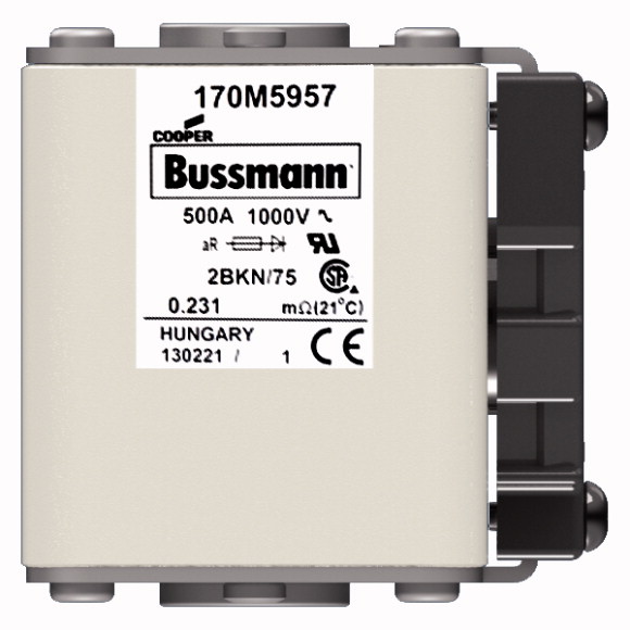 170M5957 Быстрый предохранитель 500A 1000V 2BKN/75 AR UR