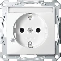 Schneider Electric MTN2303-0319 MERTEN МЕХАНИЗМ розетки с полем д/надписи и индикацией ПОЛ.БЕЛЫЙ, QF SM
