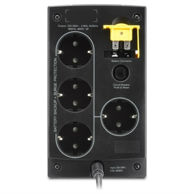 ИБП APC Back-UPS 360Вт 650ВА черный BC650-RSX761