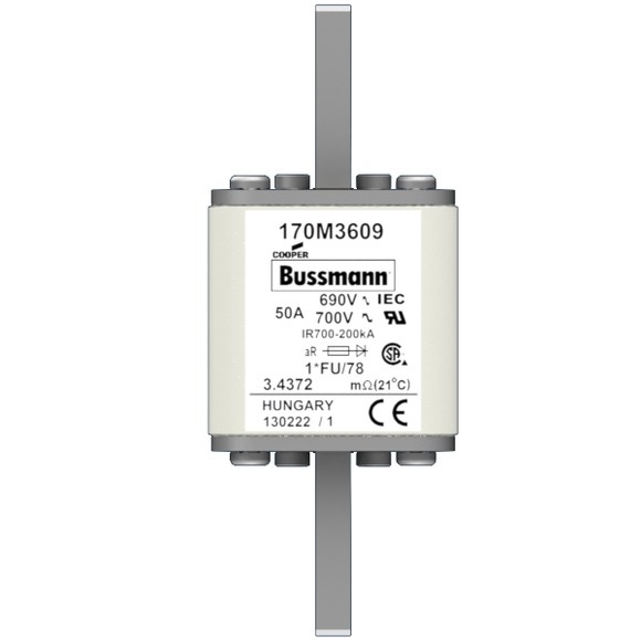 170M3609 Быстрый предохранитель 50A 690V 1*FU/78 AR UC