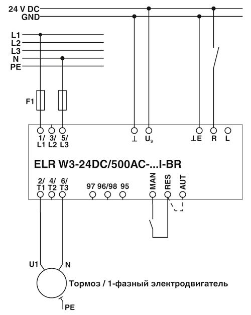 Phoenix contact 2297109 ELR W3- 24DC/500AC- 2I-BR Гибридный пускатель