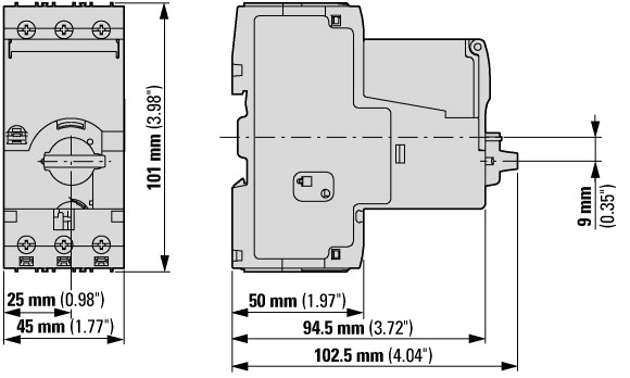 121721 Автомат защиты двигателя, 3P, 12А, электронный, базовый блок (PKE 12)