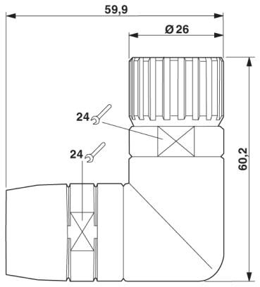 Phoenix contact 1606676 UC-19P1N12T0DU Кабельный соединитель