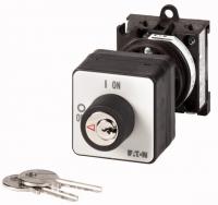 14971 Переключатель включения/выключения, 2-полюсн., 20 A, Key operated lock mechanism S-T0, Передняя панель 0-1, 90 °, с фиксацией, Промежуточный монтаж, P (T0-1-102/Z/S)