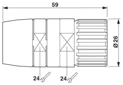 Phoenix contact 1625574 UC-12S1N8D80DU Кабельный соединитель