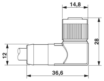 Phoenix contact 1430666 SAC-12P- 3,0-PUR/FR SCO Кабель для датчика / исполнительного элемента