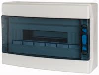 174200 Навесной шкаф IP65, 1 ряд 18 модулей, профессиональная серия, прозрачная дверь, N/PE клеммы в комплекте (IKA-1/18-ST)