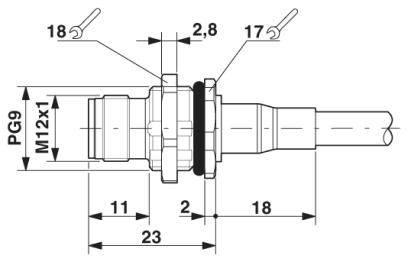 Phoenix contact 1437669 SACCBP-MSB-5CON-PG9/2,0-900SCO Встраиваемый разъем (вилка) шинной системы