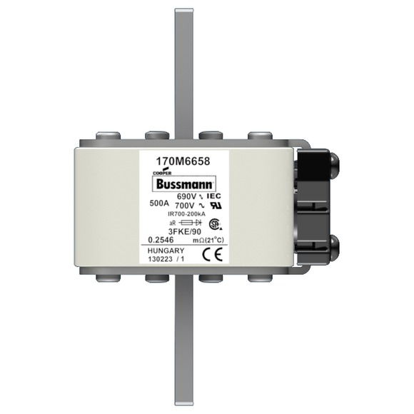 170M6658 Быстрый предохранитель 500A 690V 3FKE/90 AR UC