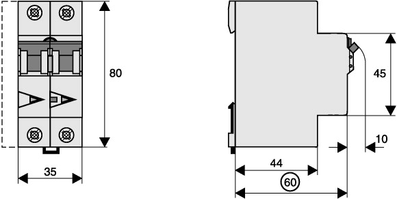 168198 FI/LS, 10A, 30 мА, LS-характеристика-B, 2-пол., FI-Char: A (FRBDM-B10/2/003-G/A)