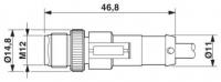 Phoenix contact 1544251 SAC-5P-M12MS/10,0-PUR/M12FS BK Кабель для датчика / исполнительного элемента