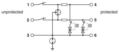 Phoenix contact 2906784 TTC-6P-2X1-F-M-24DC-UT-I Устройство защиты от перенапряжений