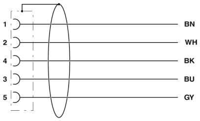 Phoenix contact 1402998 SAC-5P-15,0-PUR/M12FS SH Кабель для датчика / исполнительного элемента
