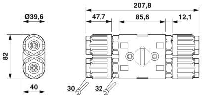 Phoenix contact 1411425 QPD H 4PE6,0 4X12-20 BK H-разветвитель