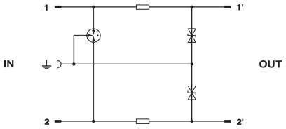 Phoenix contact 2838526 CTM 2X1-110AC Штекерный модуль для защиты от перенапр-й