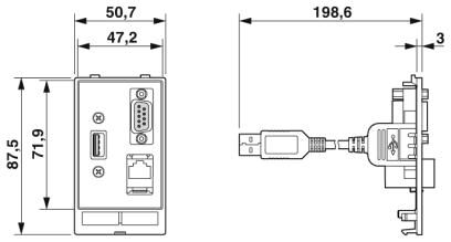 Phoenix contact 1404504 SI-FP-R1A-D1B-U1A/0,7 Передняя панель