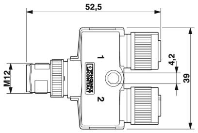 Phoenix contact 1454972 SAC-8PY-M/2XF VP Y-разветвитель