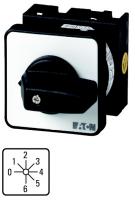 13081 Ступенчатые выключатели, контакты: 6, 20 A, Передняя панель: 0-6, 45 °, с фиксацией, Центральный монтаж (T0-3-174/EZ)