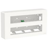Schneider Electric NU121020 UNICA SYSTEM+ БЛОК открытой установки 2х5 АНТИБАКТЕРИАЛЬНЫЙ