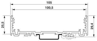 Phoenix contact 2200942 UM-ALU 4-100,5 PROFILE 990 Корпус для электроники