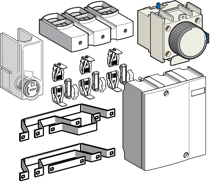 СИЛОВОЕ СОЕДИНЕНИЕ ДЛЯ 3P РЕВЕРСИВНОГО КОНТАКТОРА LC1 F185