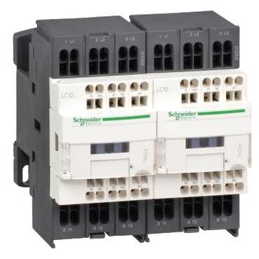 КОНТАКТОР РЕВЕРС. D 3Р, 12 A, НО+НЗ, 24V DС, 2.4 ВТ, ПРУЖИННЫЙ ЗАЖИМ