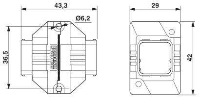 Phoenix contact 1405206 VS-PPC-J-1-SCRJ-MNBK Сопряжение с оптоволоконным кабелем