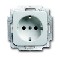 Розетка SCHUKO 16А 250В с защитными шторками, c LED-подсветкой, серия Reflex SI, альпийский белый
