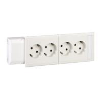 Schneider Electric 5940040 CYB-PS-РОЗЕТКА 4 ГНЕЗДА ШТОРКИ+ОКНО БЕЛ