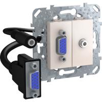 Schneider Electric MGU5.932.25ZD UNICA РОЗЕТКА HD15+Minijack, БЕЖЕВЫЙ